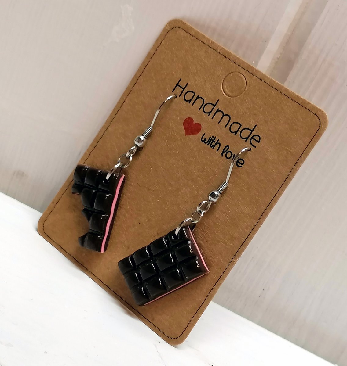 Náušnice čoko jahoda