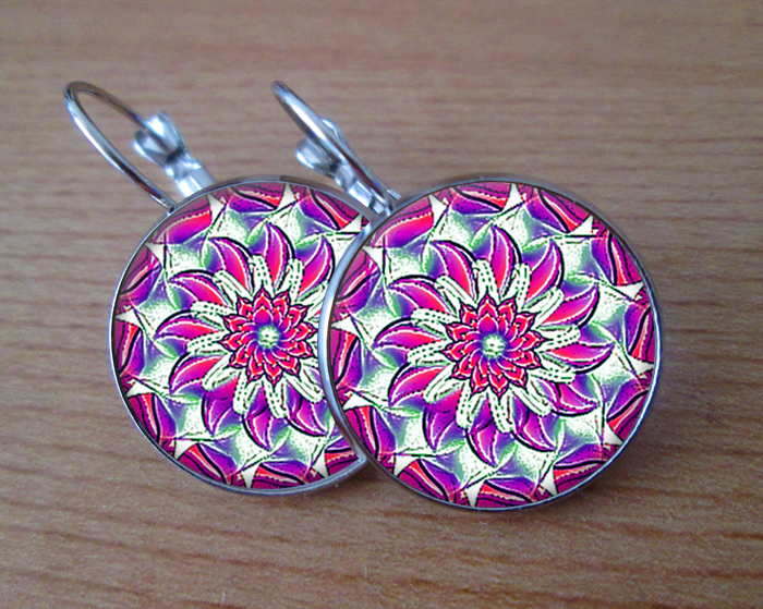 Fialová sasanka -  Visací náušnice