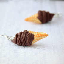 Čokoládové fimo zmrzliny točené