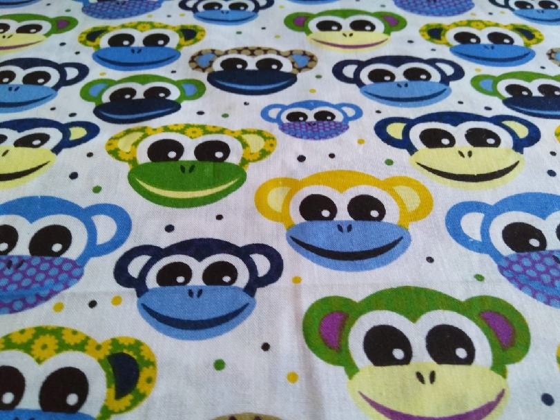 Bavlna opička šíře 160 cm (10cm) - modrá