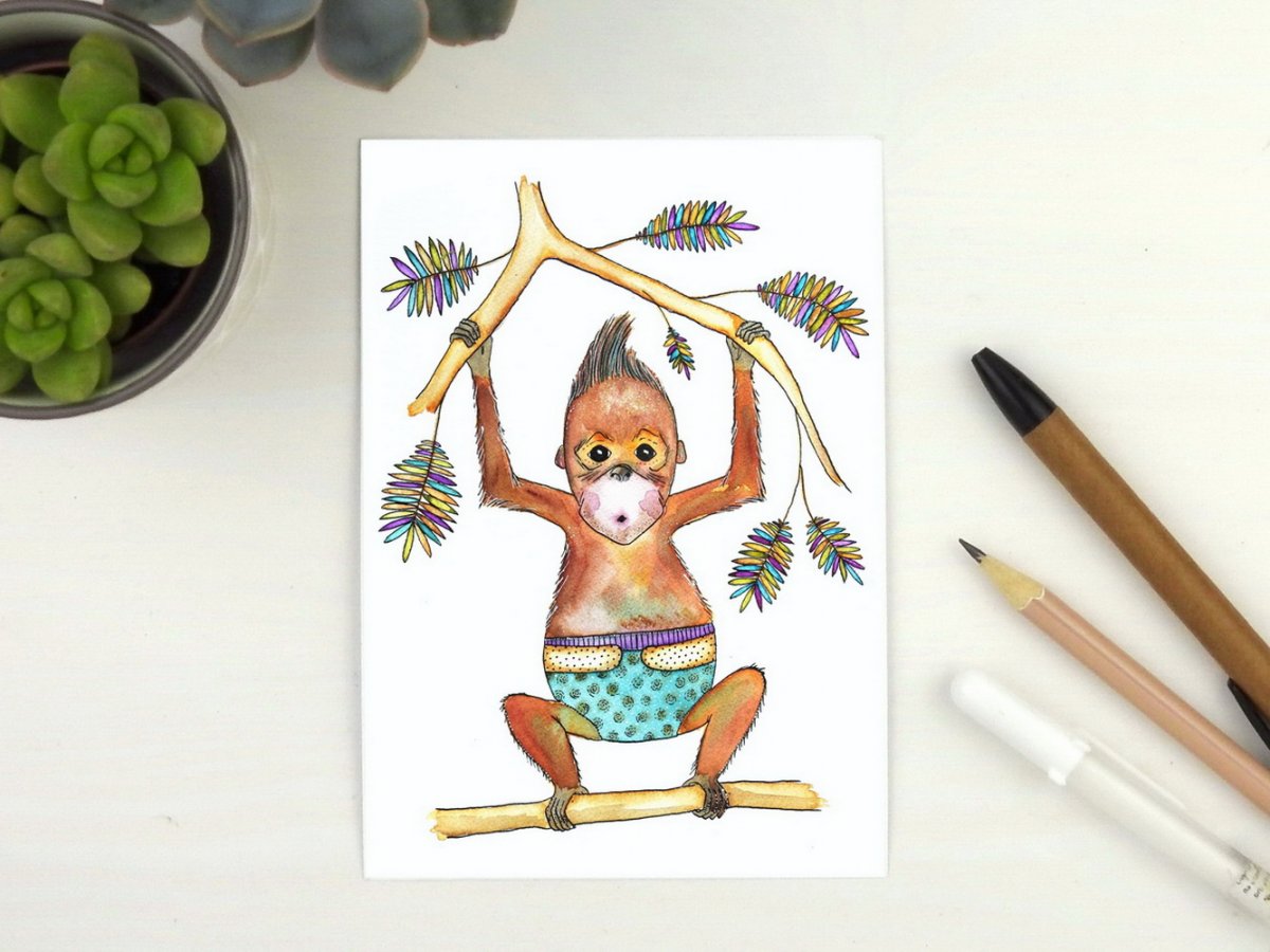 Pohlednice orangutan