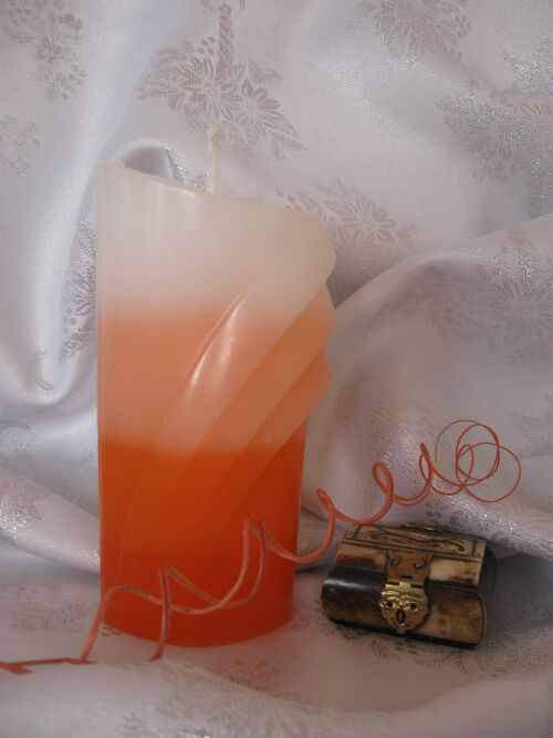 Svíčka oranžovobílá - archa