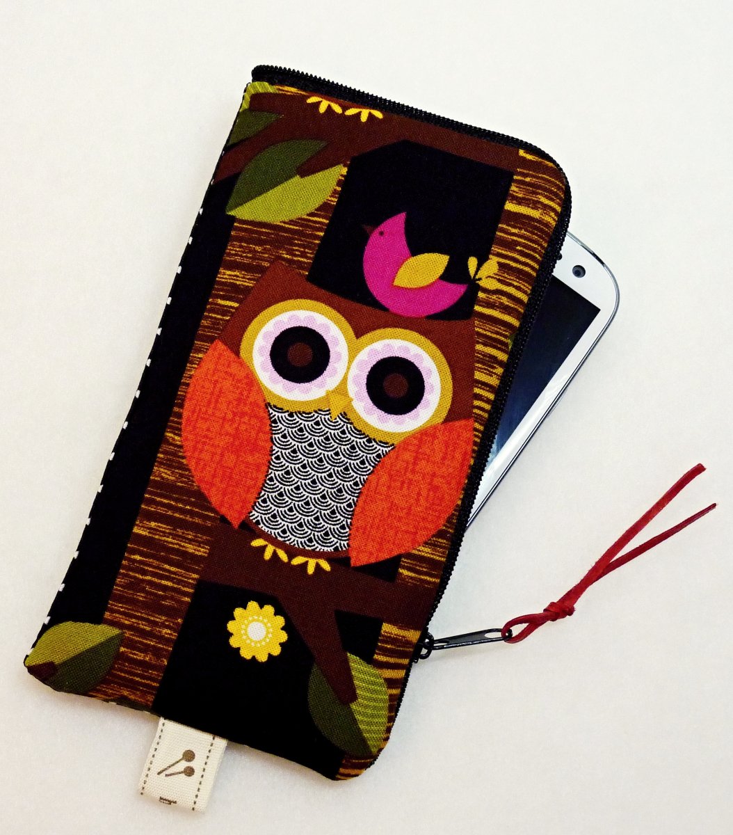 ORANŽOVÁ SOVA - OBAL NA MOBIL