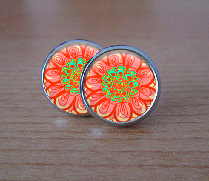 COOL PECKY - Oranžové kytičky