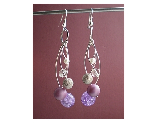 Naušnice Orchidejky