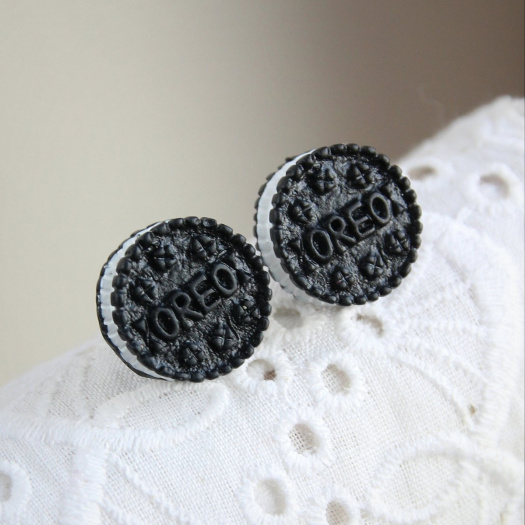 Oreo náušnice pecky