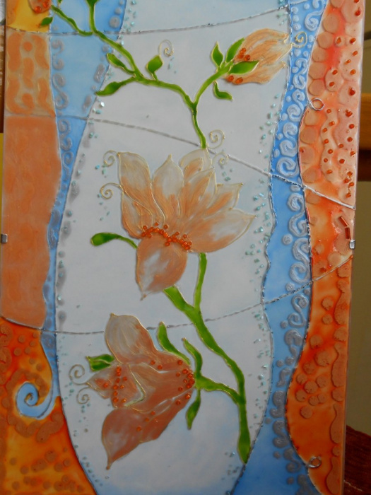 Oranžová orchidea 