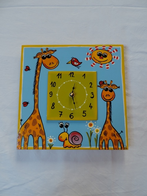 Nástěnné hodiny-žirafy