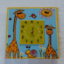 Nástěnné hodiny-žirafy
