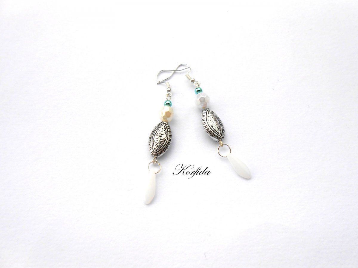 Náušnice s jazýčkem do bíla (669/16)