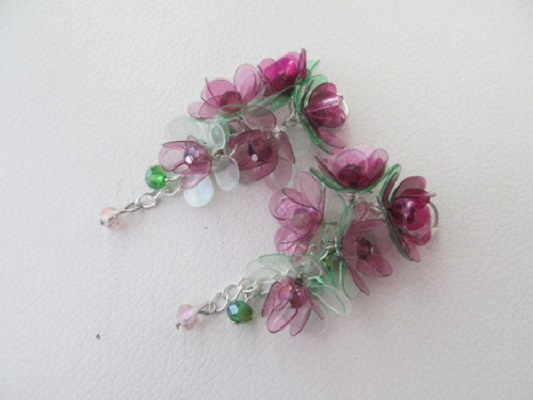 Rozkvetlý mech - náušnice