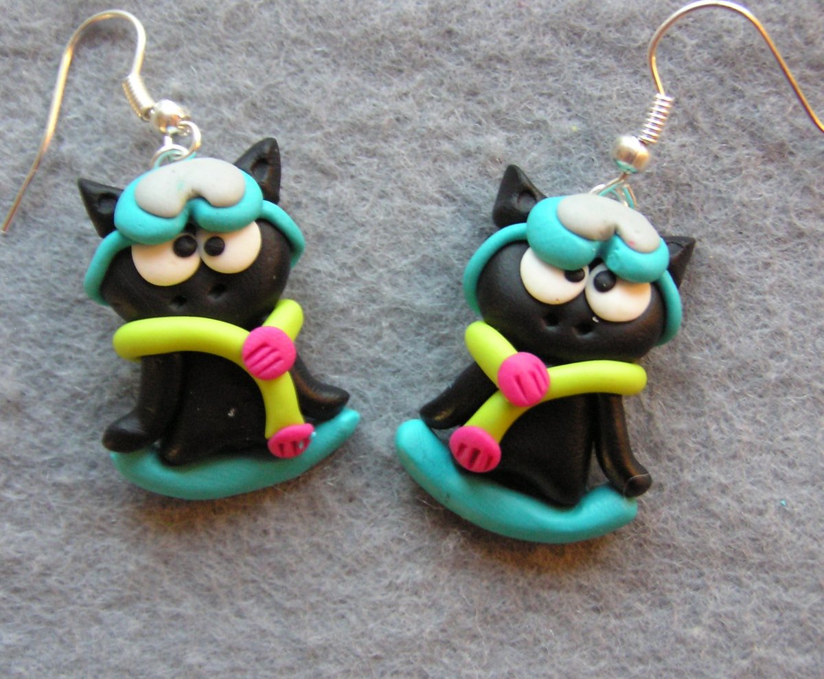 Kočičky na snowboardu