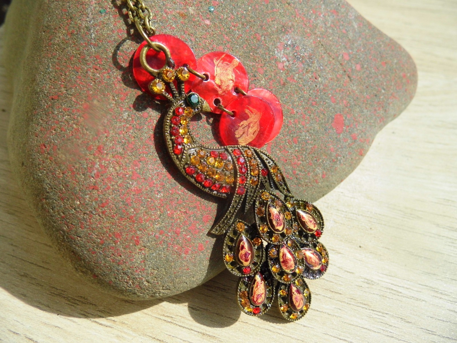 PÁV - náhrdelník s perleť,disky