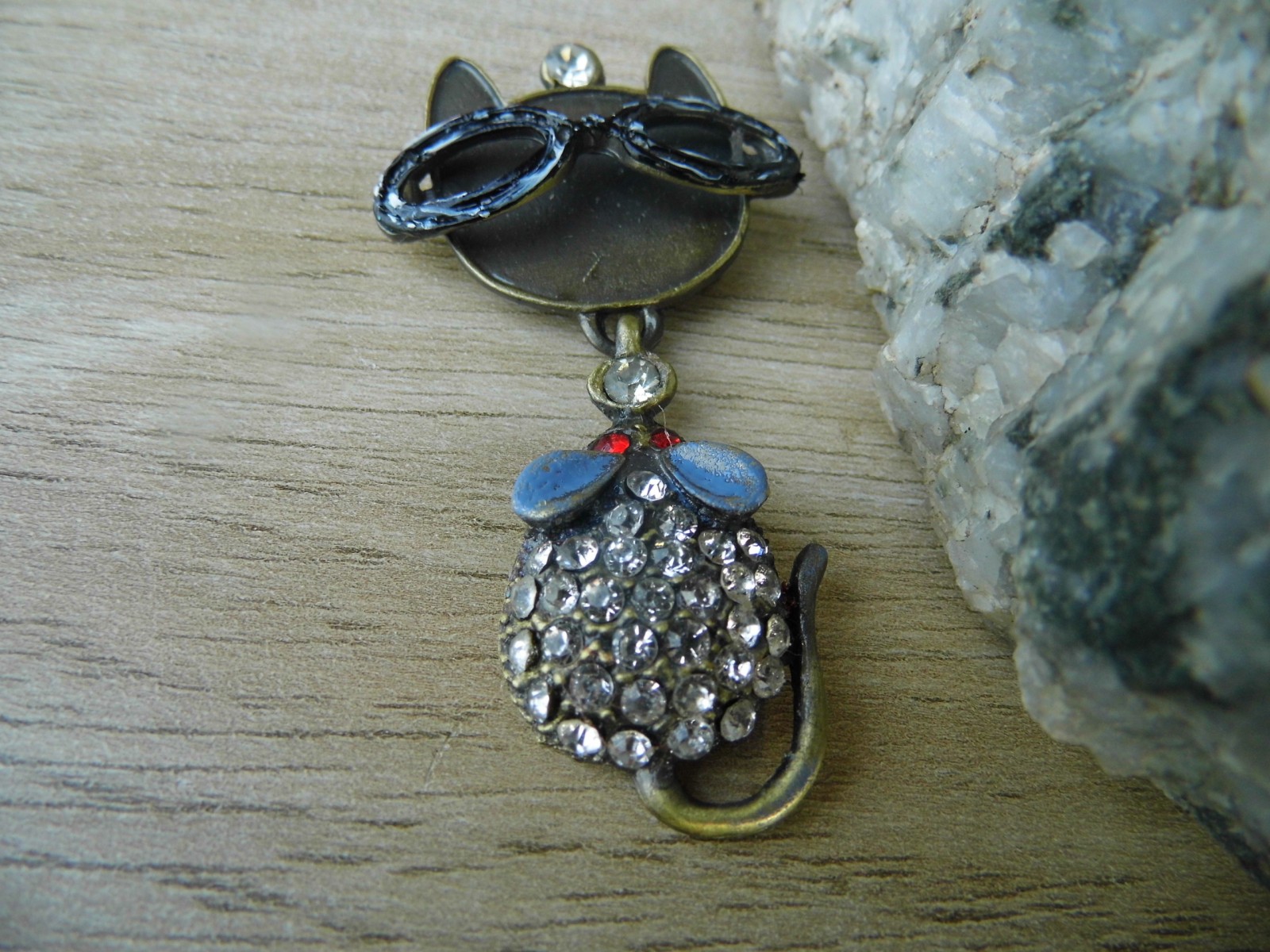 KOČKA s myší - brož