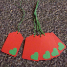 Vánoční visačky se srdíčkem