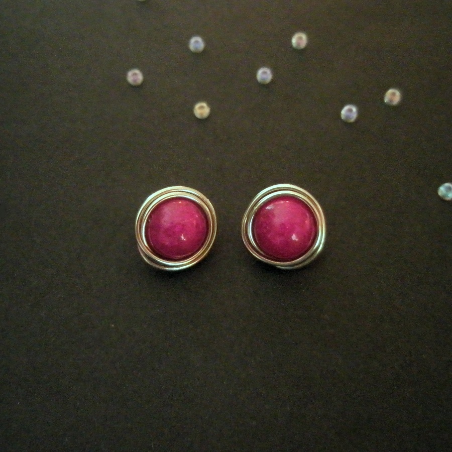 Náušnice • Nachovky jadeitové - chir. ocel