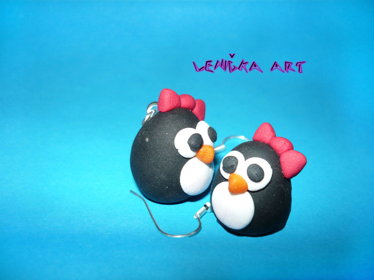 Tučňáčkové náušničky 