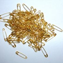 Zlatý spínací špendlík 20 mm/ 10 ks
