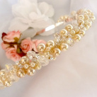 Svatební čelenka šampaňské se sněhem