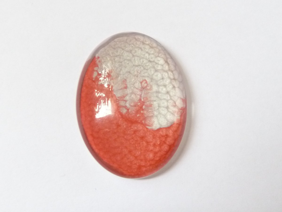 Skleněný kabošon 40 x 30 mm