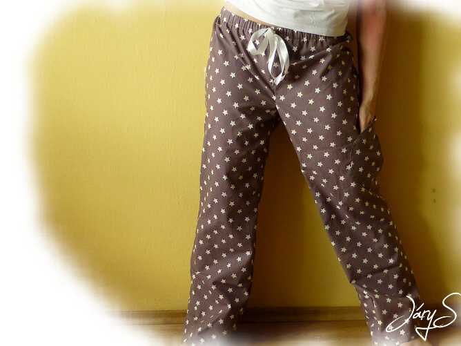 Kalhoty s hvězdičkami s kapsou