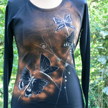 Dámské tričko s motýly - L