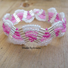 Náramek ,,Růžové vlnobití''