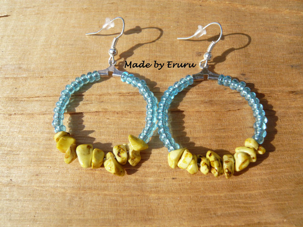 Žluté zlomky - naušnice