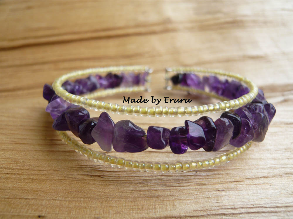 Ametystové zlomky - náramek