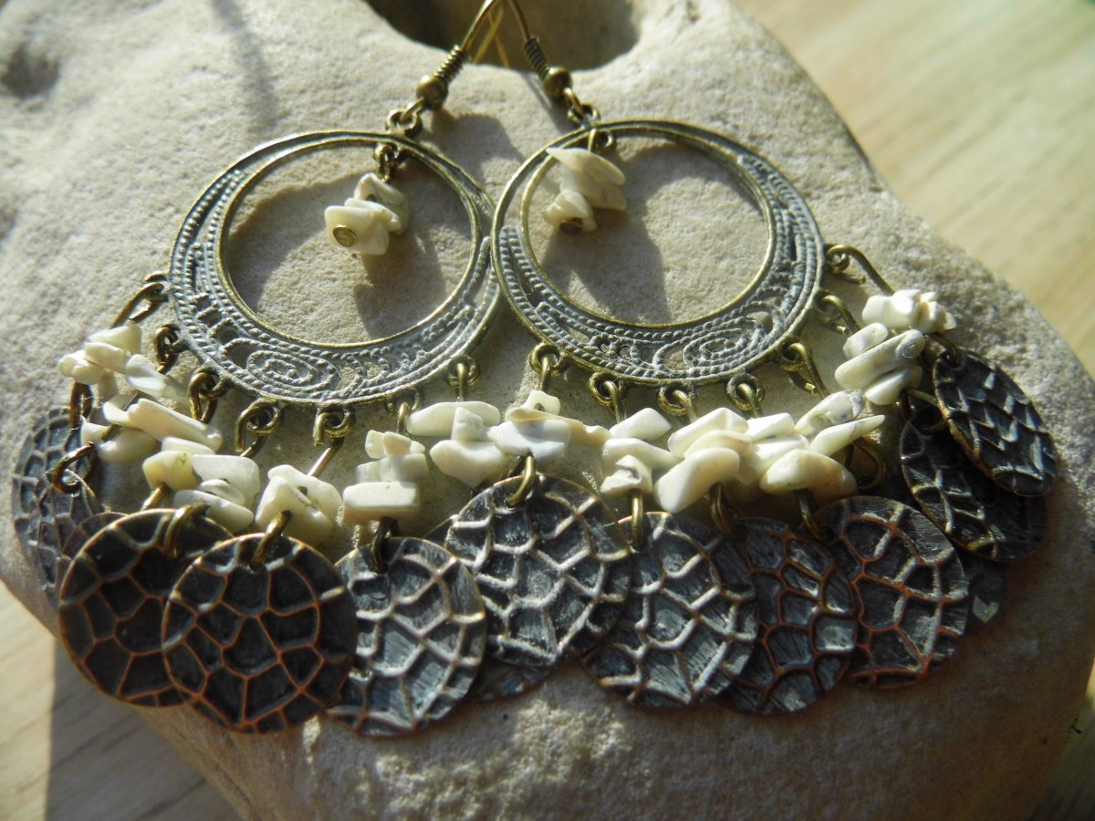 náušnice vintage s minerálem