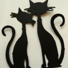 Papírové výseky černé kočky