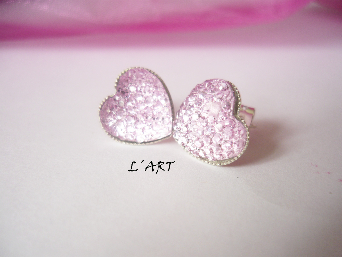 Třpytivá růžová srdíčka