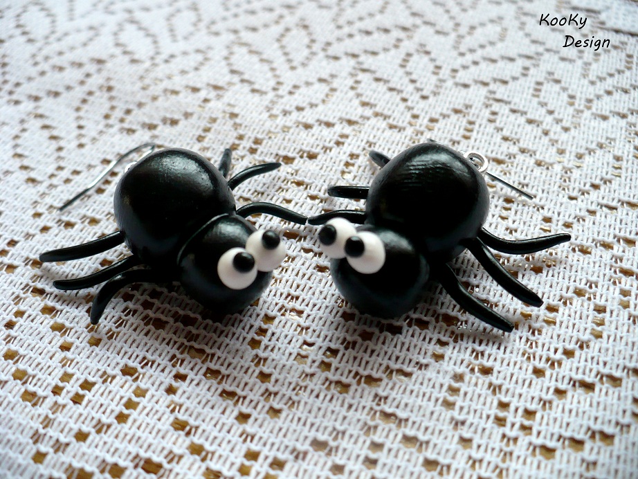 Visací náušnice - pavoučci