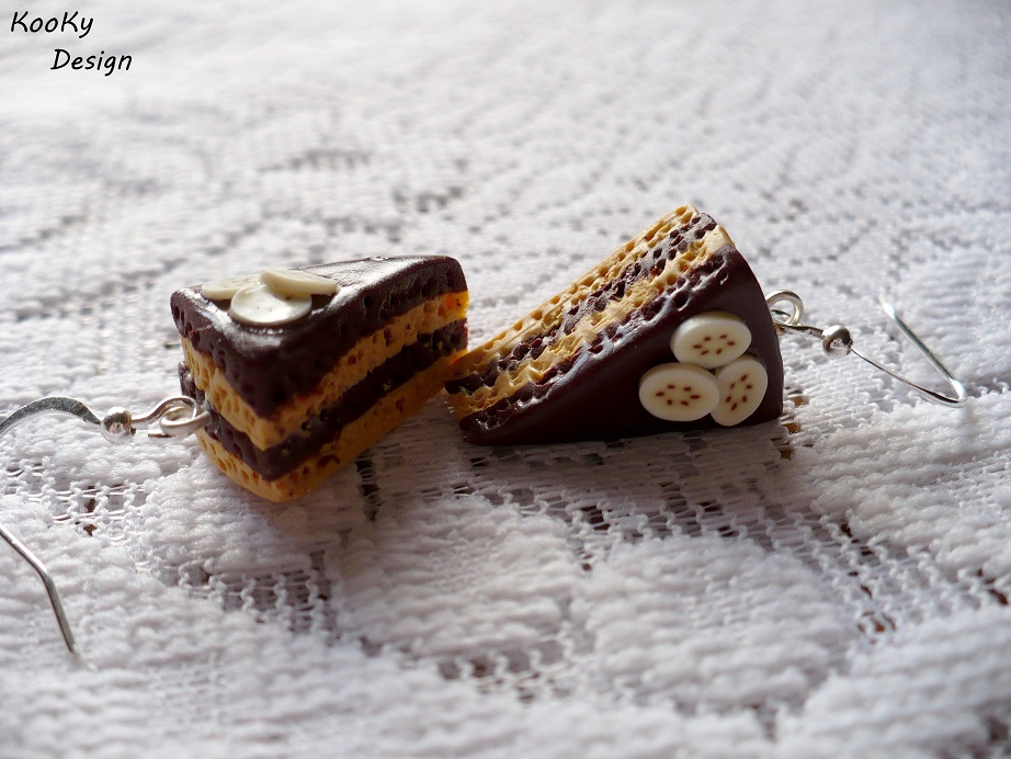 Visací náušnice - dortíky