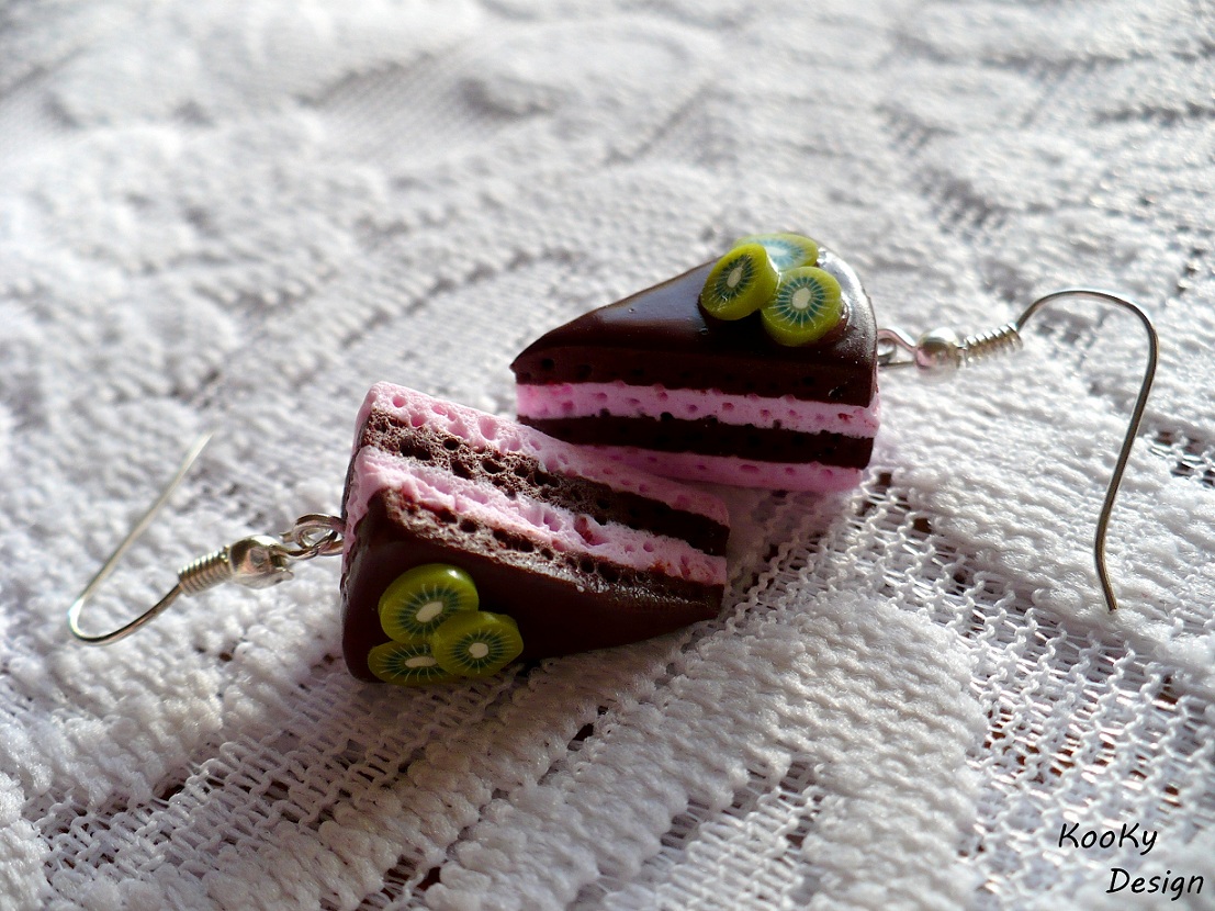 Visací náušnice - dortíky