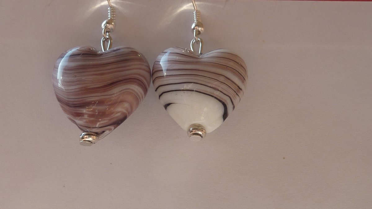 Porcelánová srdíčka - fialová