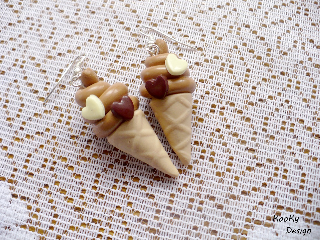 Visací náušnice - zmrzlinky