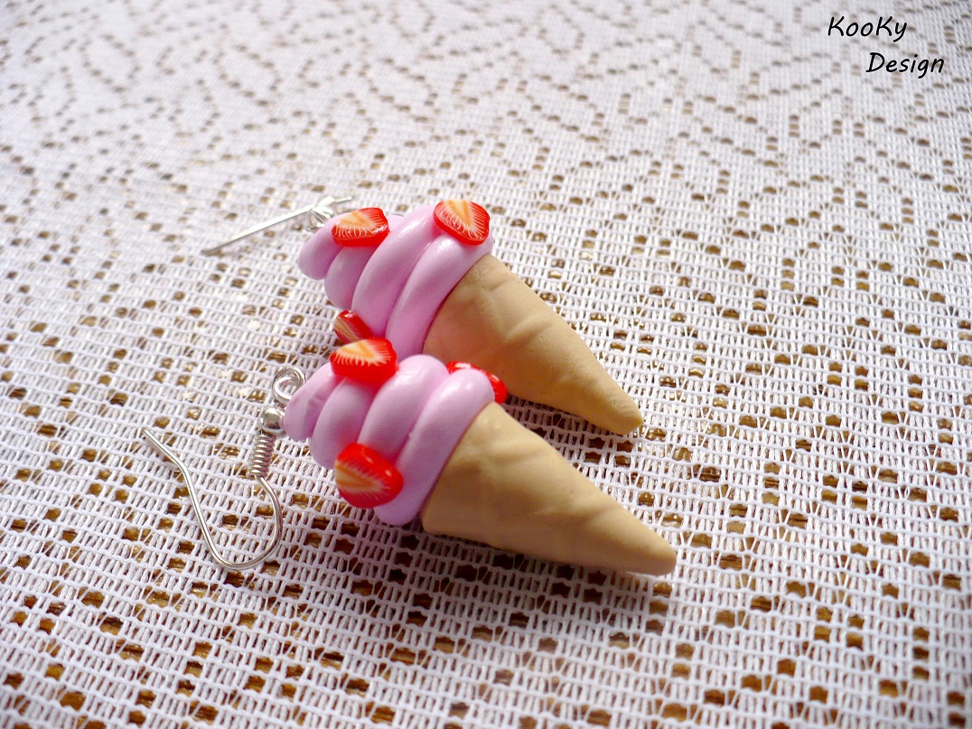 Visací náušnice - zmrzlinky