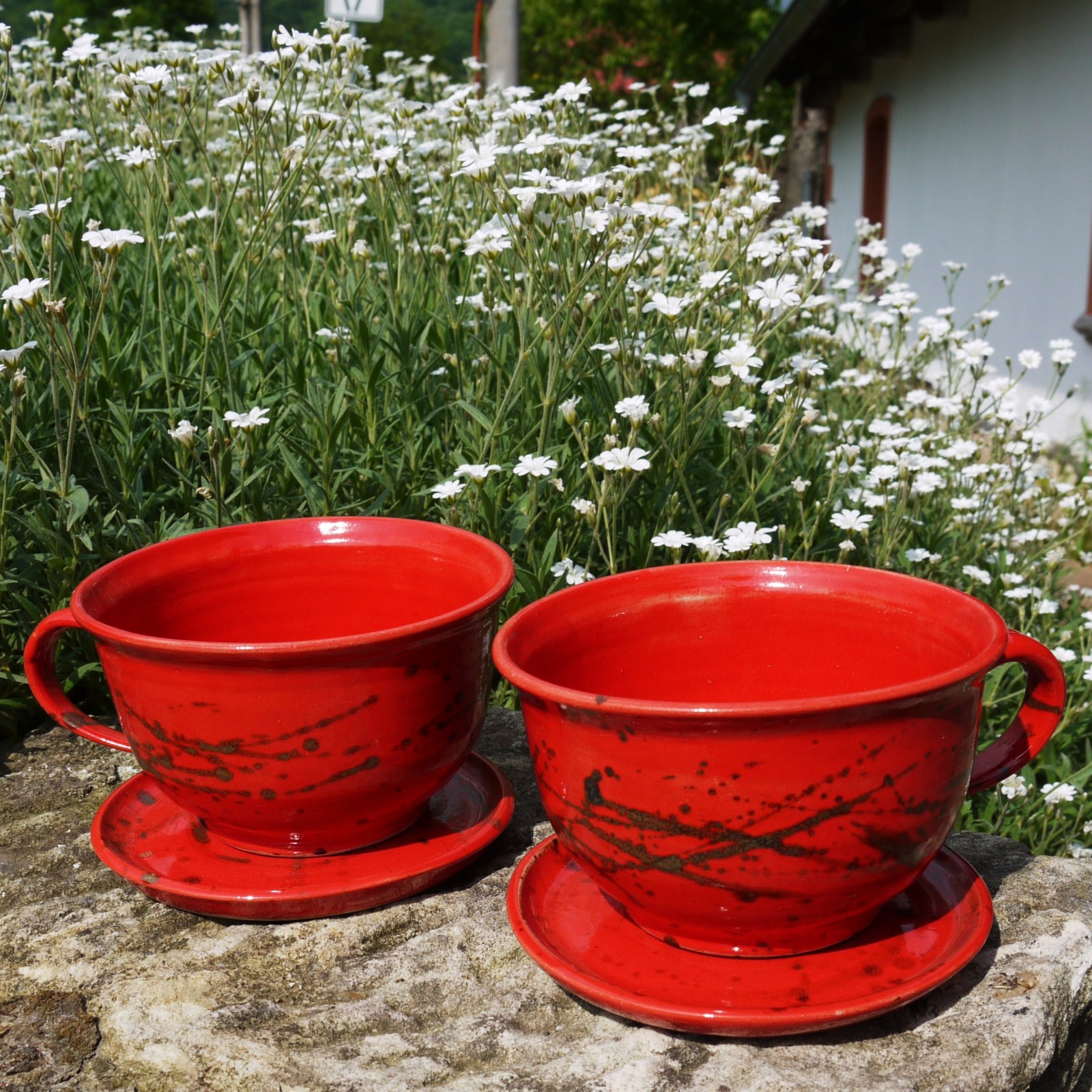 Hrneček Kvítko s podšálkem - Ohnivý rej