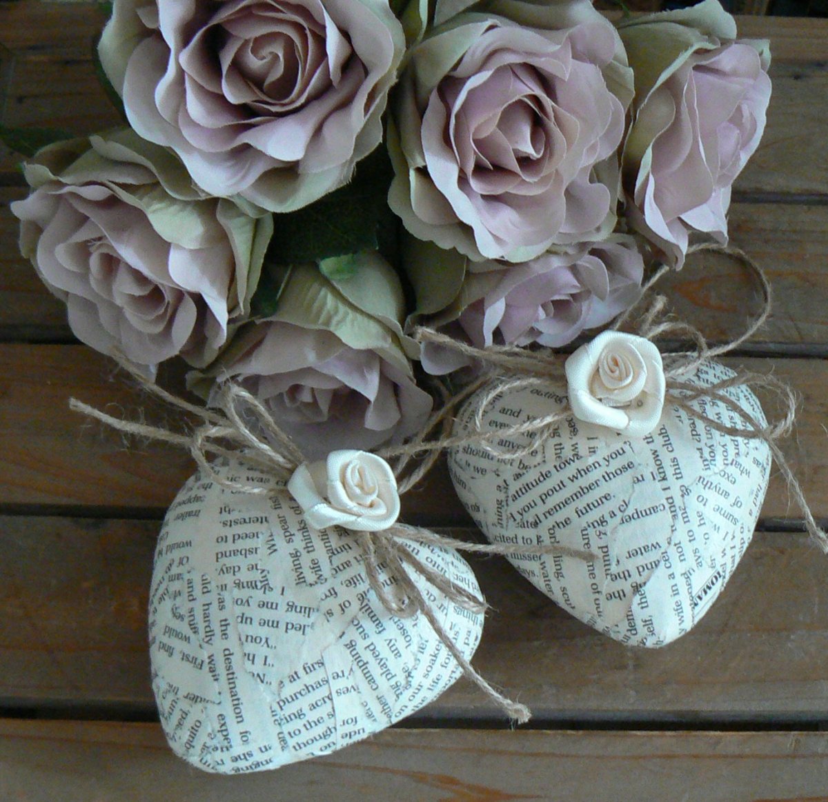 Srdíčko ve stylu shabby