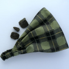 Látkový šátek - zelené kostky