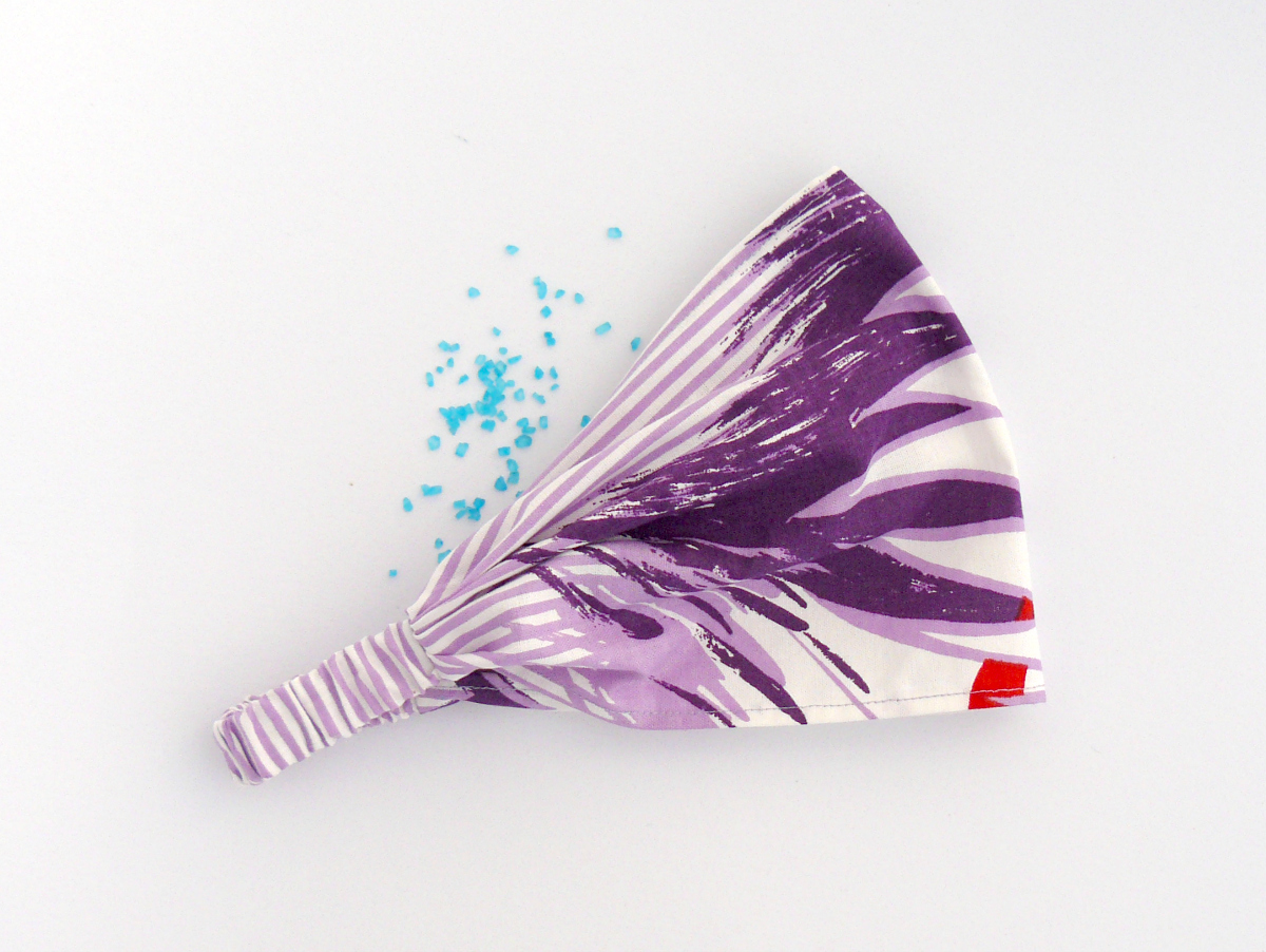 Látková čelenka - fialová