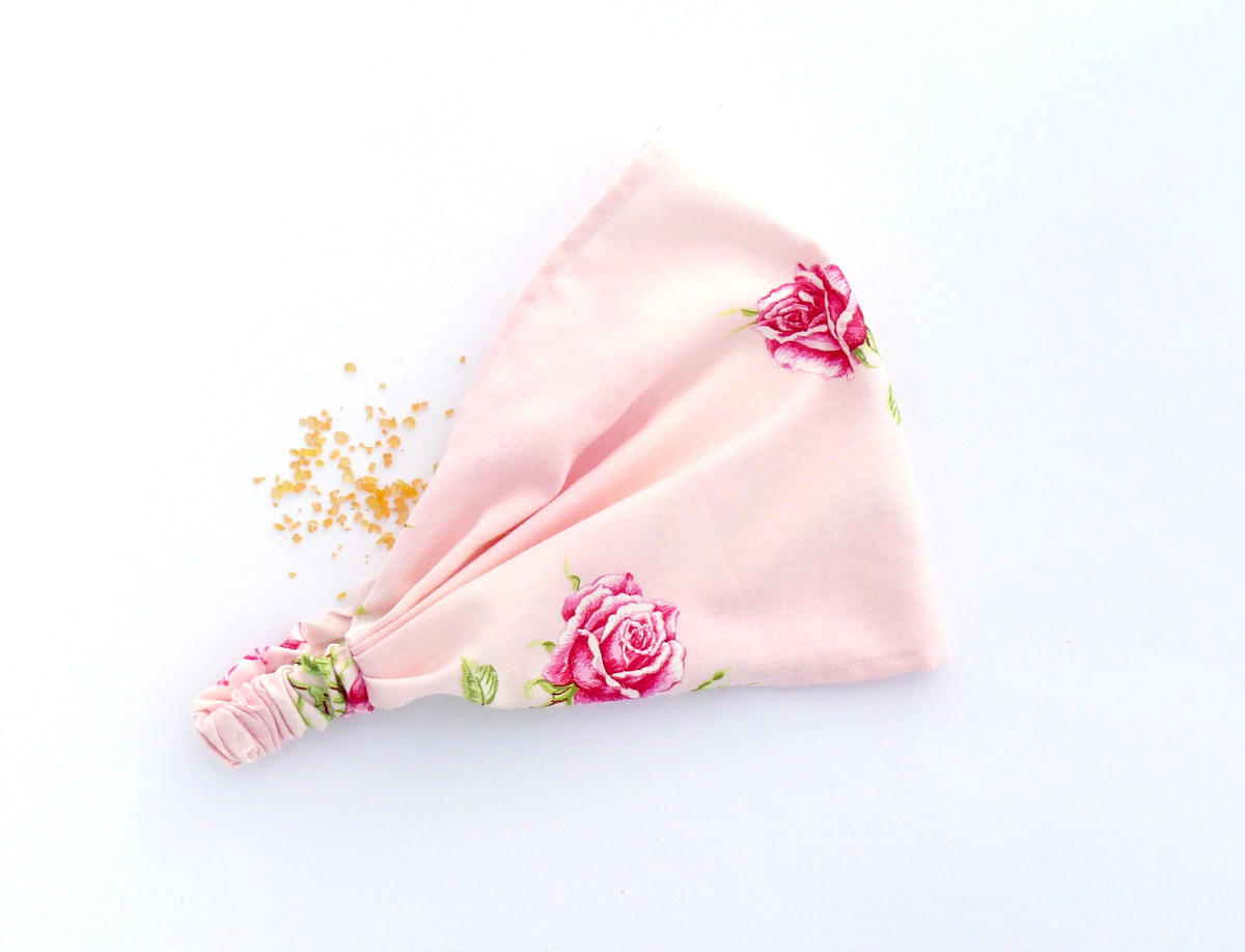 Látková čelenka - něžné růžičky