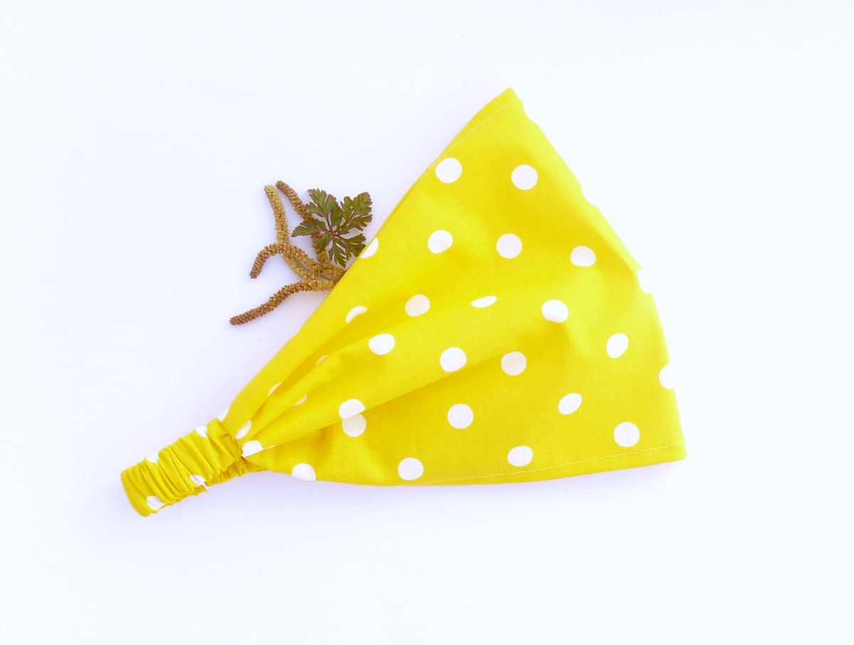 Látková čelenka, šátek - žluťásku