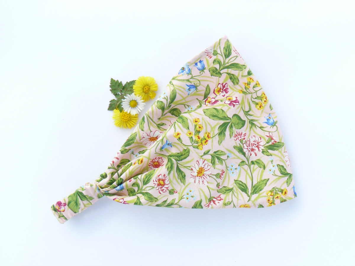 Šátek, čelenka - rozkvetlá louka