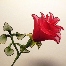 růže - nylonový květ