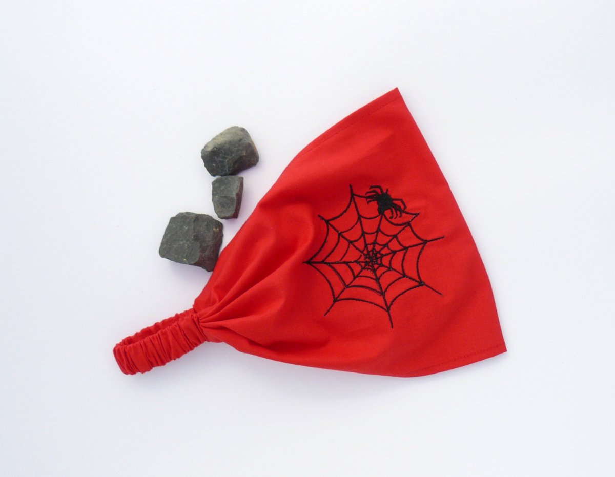 Látková čelenka, šátek - pavučina