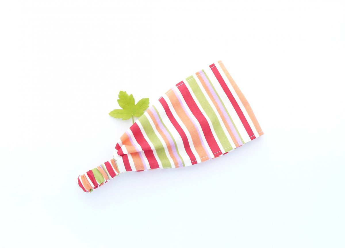 Látková čelenka - veselé proužky DĚTSKÁ