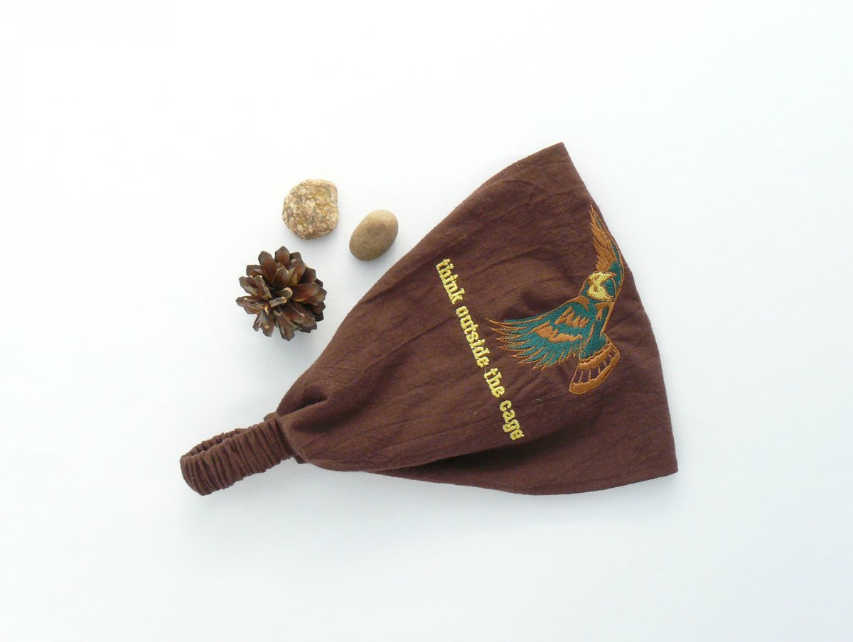 Látková čelenka, šátek - motýl