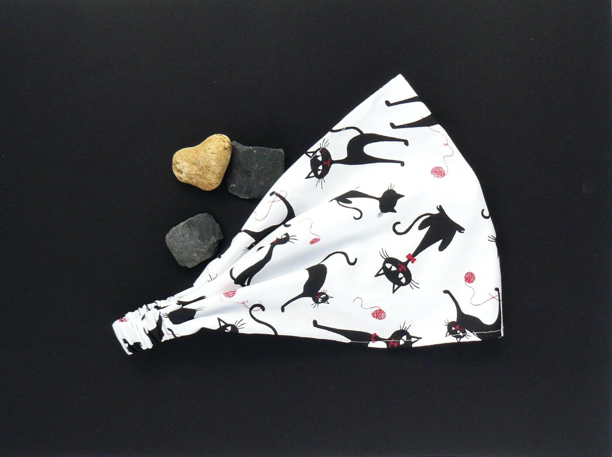 Látková čelenka - kočička